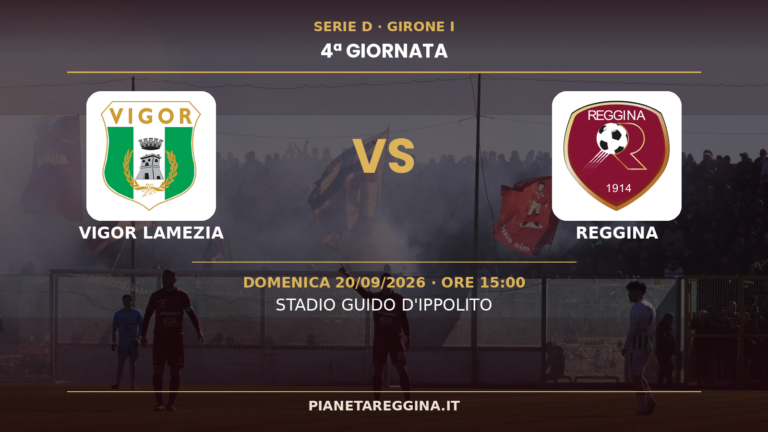 Serie D: Vigor Lamezia-Reggina